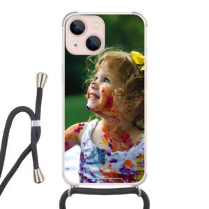 Apple iPhone 13 Crossbody case (back printed, transparent)