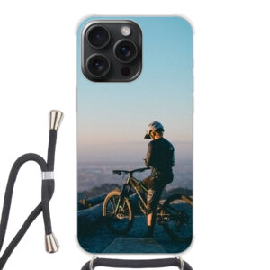 Apple iPhone 15 Pro Crossbody case (back printed, transparent)